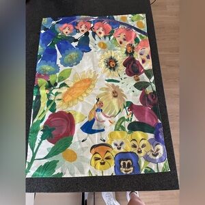 Alice in Wonderland tea towel by Mary Blair for Disney, never used